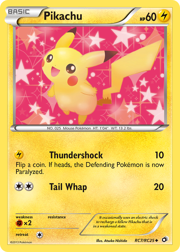 Pikachu RC7 Uncommon card from Legendary Treasures