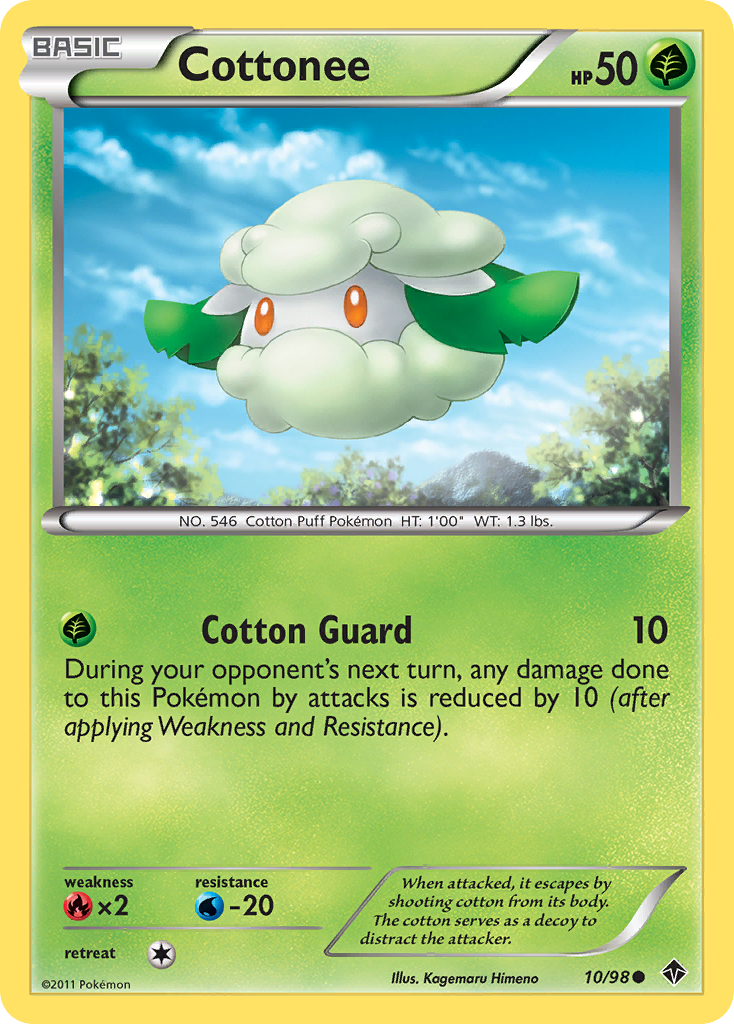 Cottonee 10 Common card from Emerging Powers