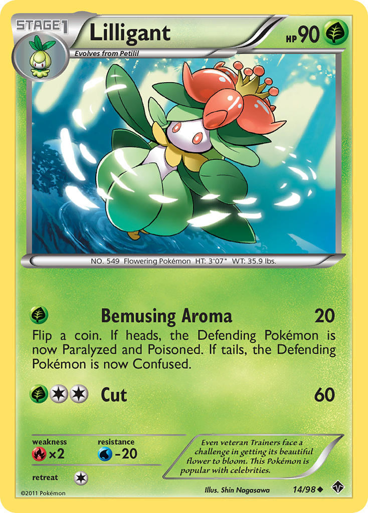 Lilligant 14 Uncommon card from Emerging Powers