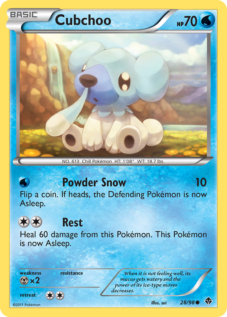 Cubchoo 28 Common card from Emerging Powers