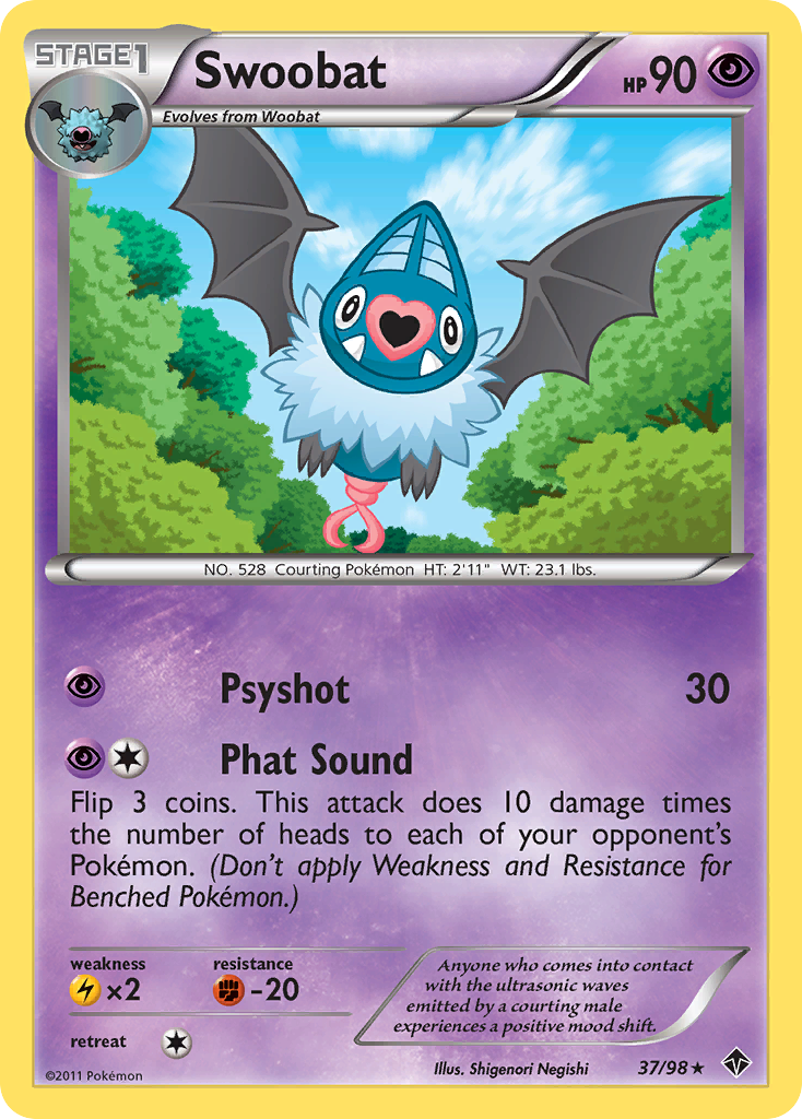 Swoobat 37 Rare card from Emerging Powers
