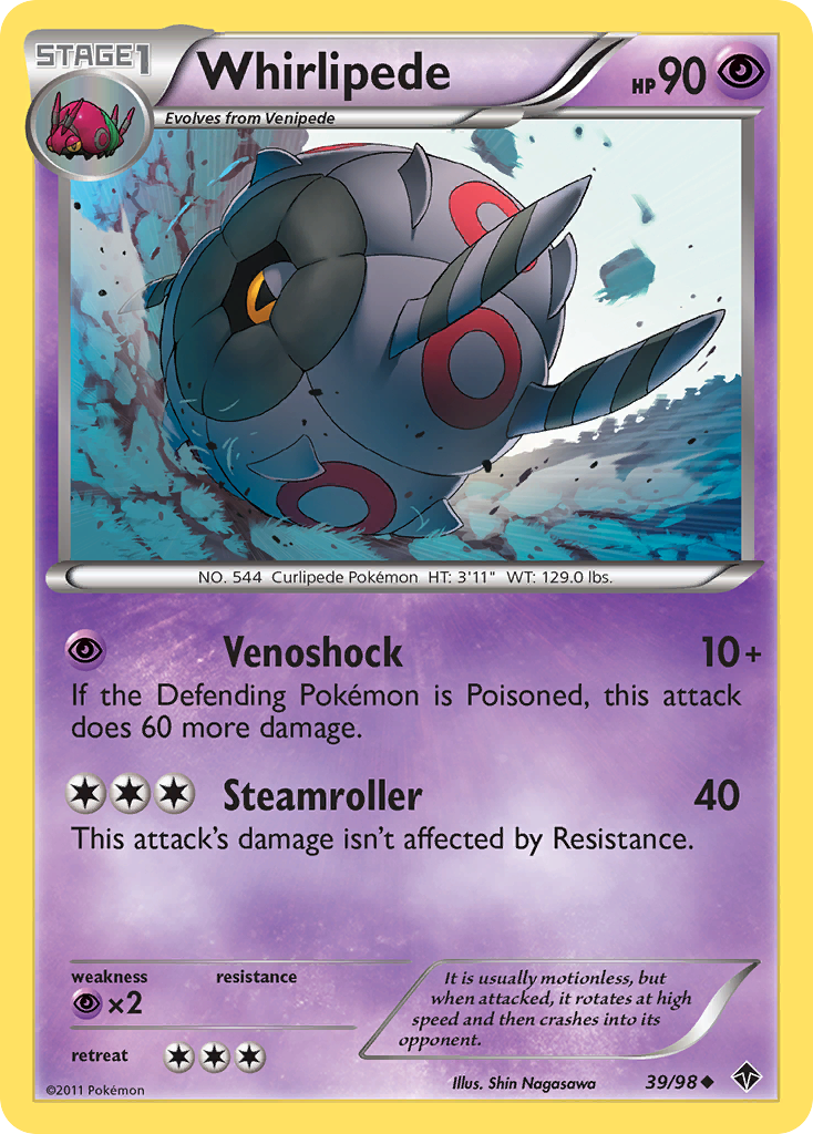 Whirlipede 39 Uncommon card from Emerging Powers
