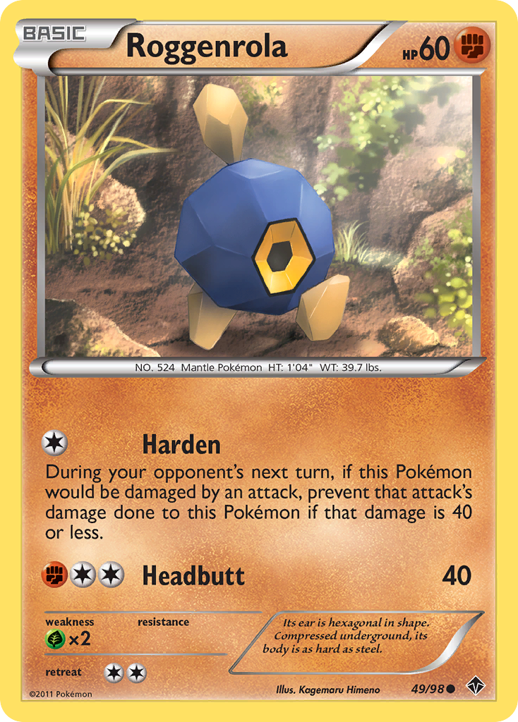 Roggenrola 49 Common card from Emerging Powers