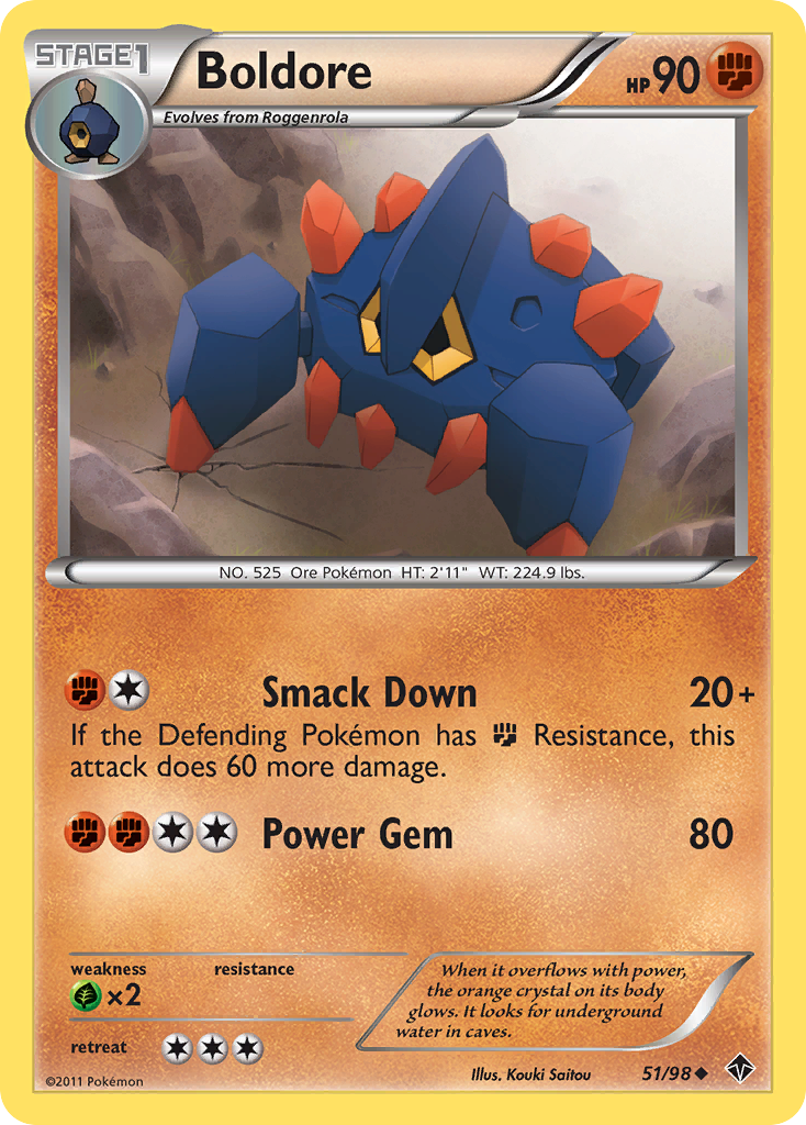 Boldore 51 Uncommon card from Emerging Powers