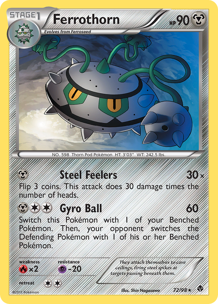 Ferrothorn 72/98 Rare card from Emerging Powers