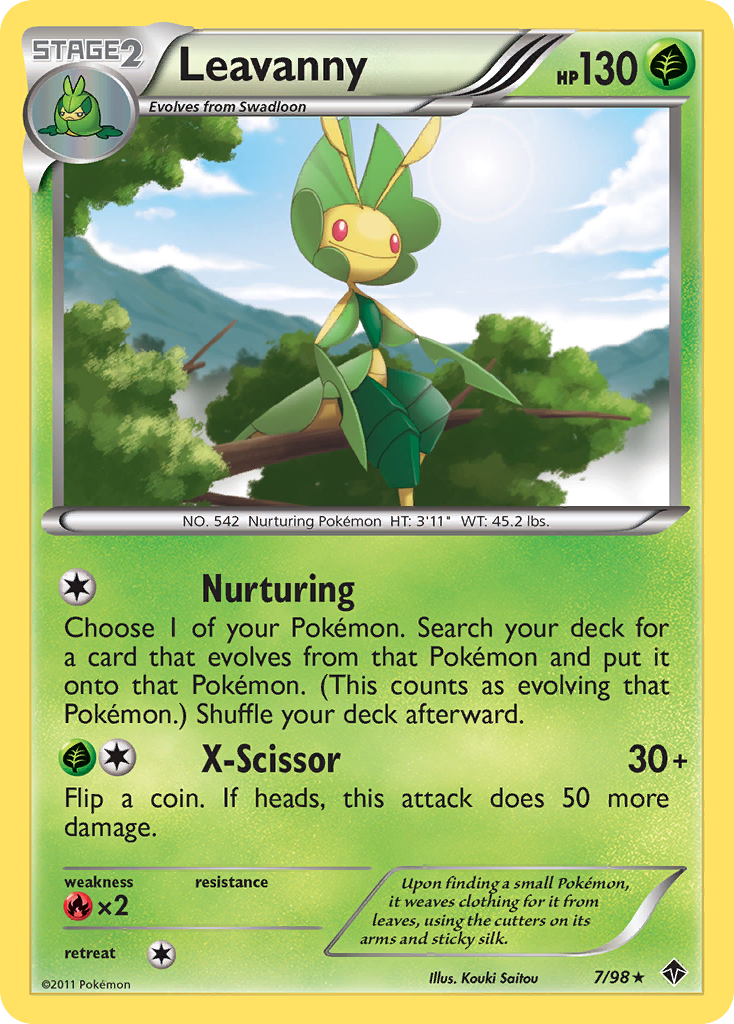 Leavanny 7 Rare card from Emerging Powers