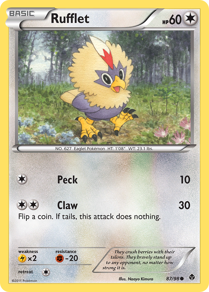 Rufflet 87 Common card from Emerging Powers