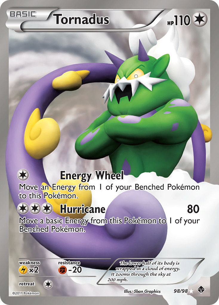 Tornadus 98 Rare Ultra card from Emerging Powers