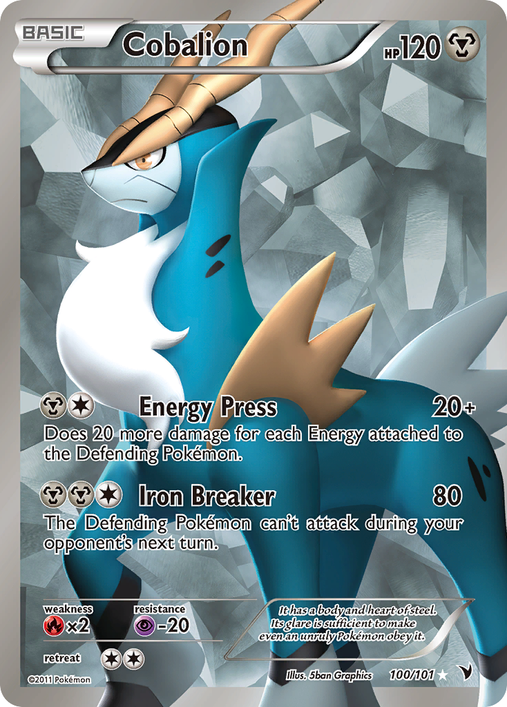 Cobalion 100 Rare Ultra card from Noble Victories