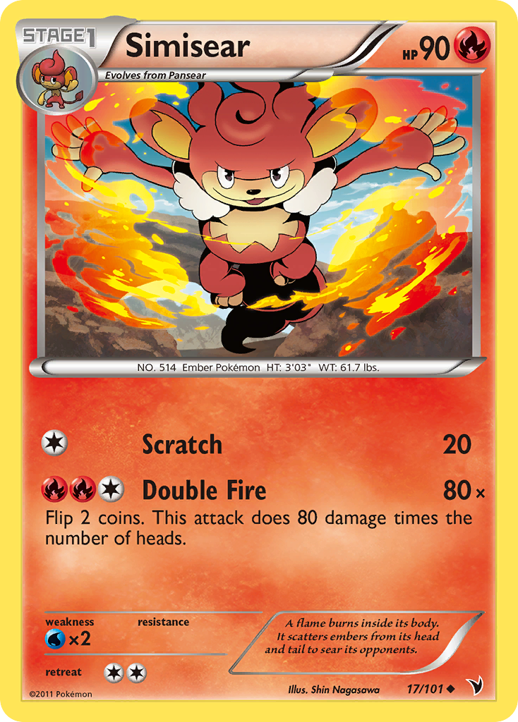 Simisear 17/101 Uncommon card from Noble Victories