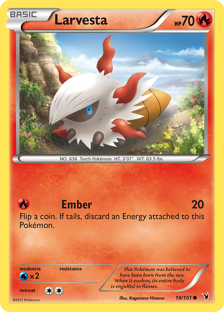 Larvesta 19/101 Common card from Noble Victories
