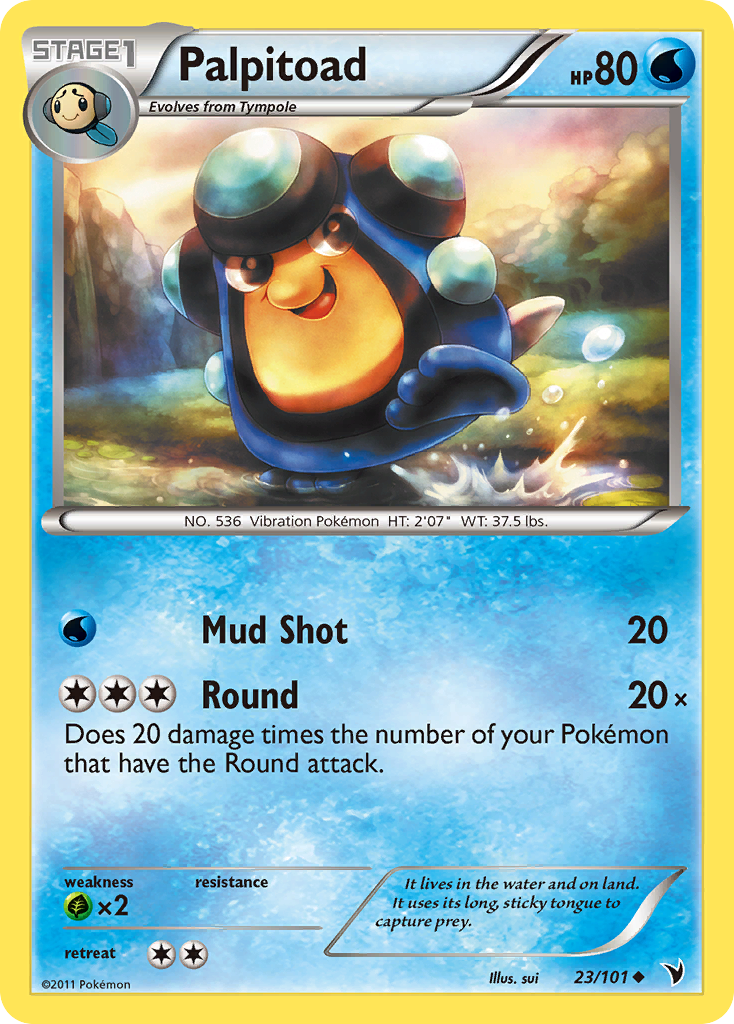 Palpitoad 23 Uncommon card from Noble Victories