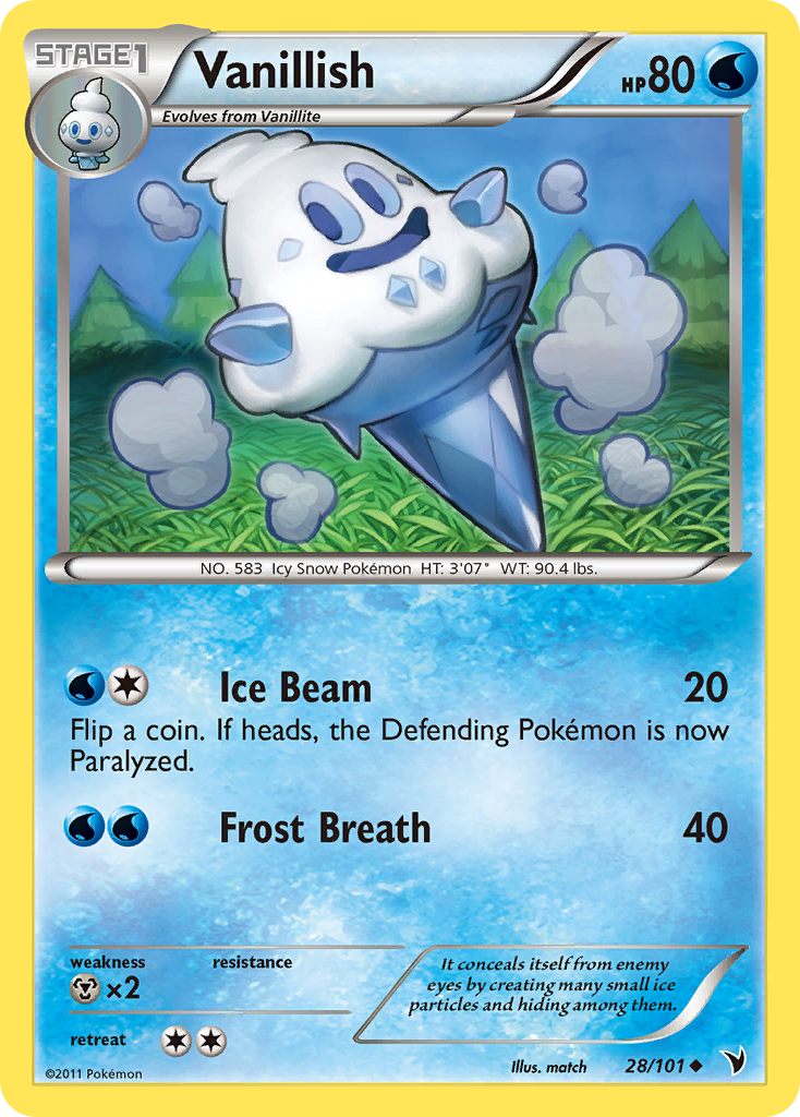 Vanillish 28/101 Uncommon card from Noble Victories