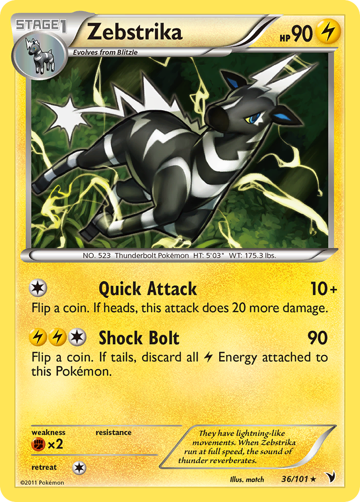 Zebstrika 36 Rare card from Noble Victories