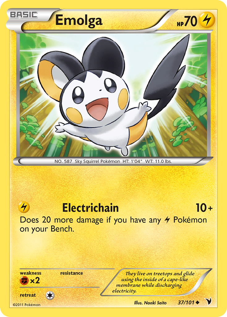 Emolga 37 Uncommon card from Noble Victories