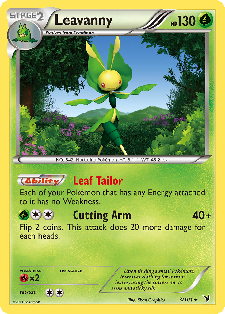 Leavanny 3 Rare Holo card from Noble Victories