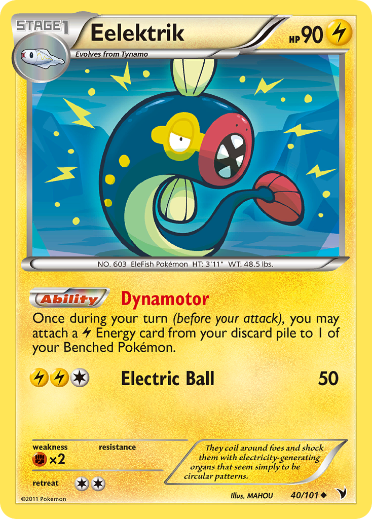 Eelektrik 40/101 Uncommon card from Noble Victories