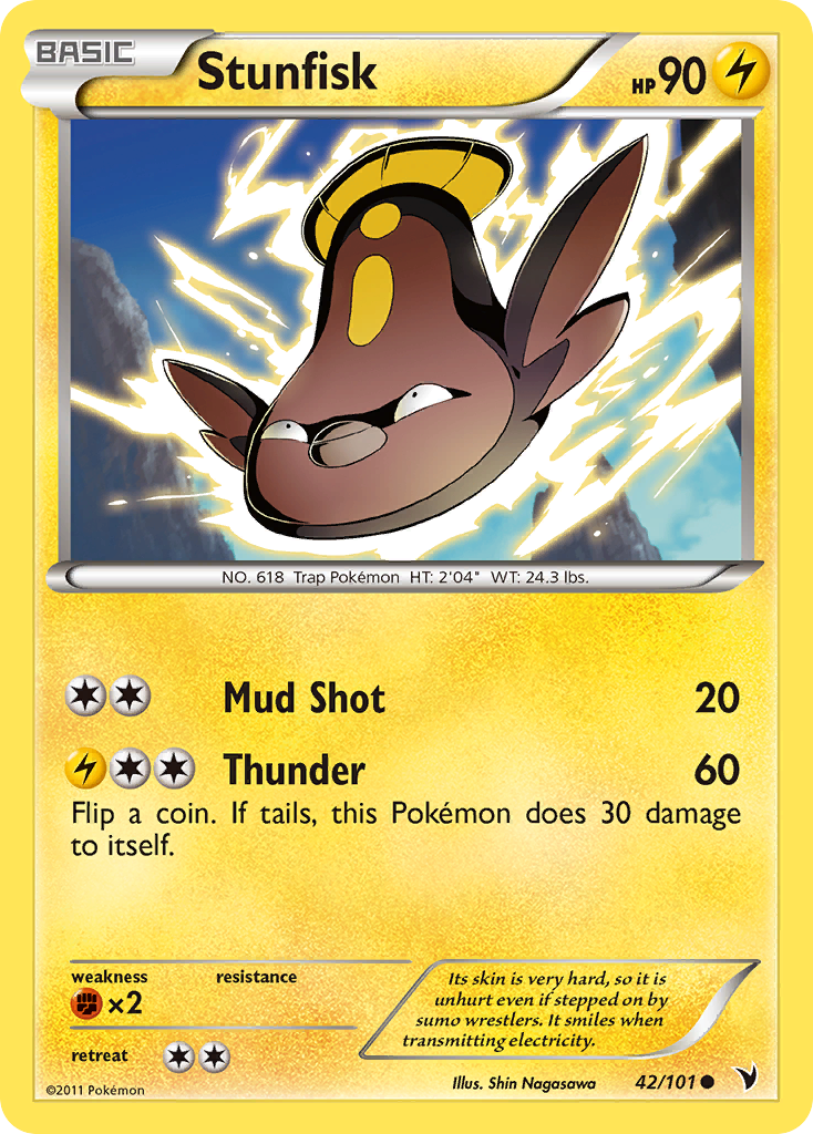 Stunfisk 42 Common card from Noble Victories