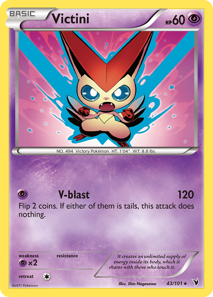 Victini 43 Rare card from Noble Victories