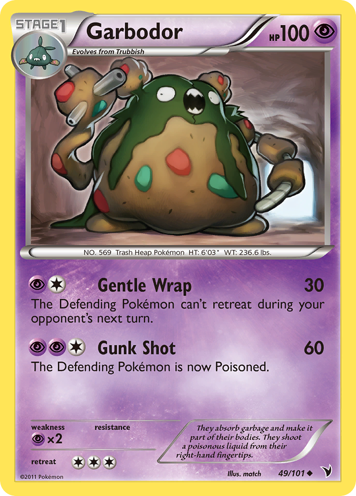 Garbodor 49/101 Uncommon card from Noble Victories