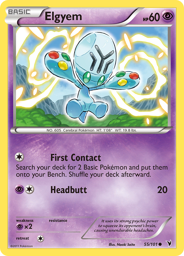 Elgyem 55 Common card from Noble Victories