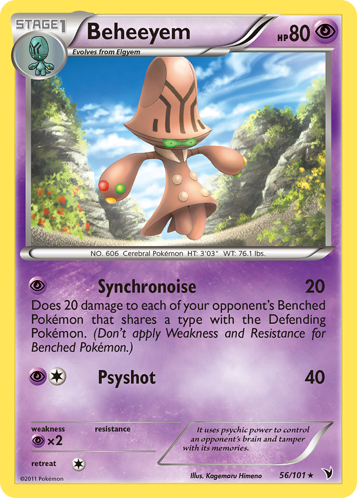 Beheeyem 56 Rare card from Noble Victories