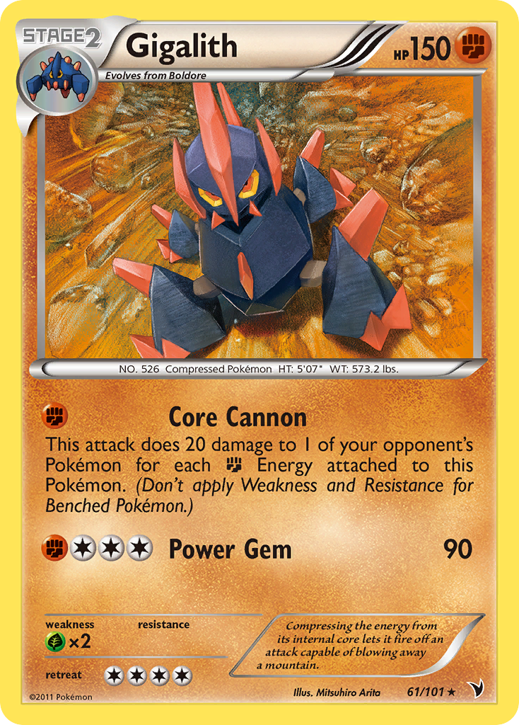 Gigalith 61 Rare card from Noble Victories