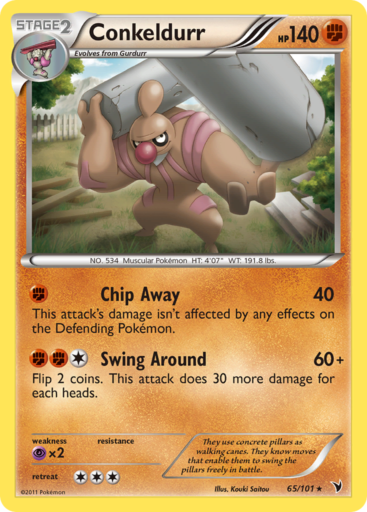 Conkeldurr 65 Rare card from Noble Victories