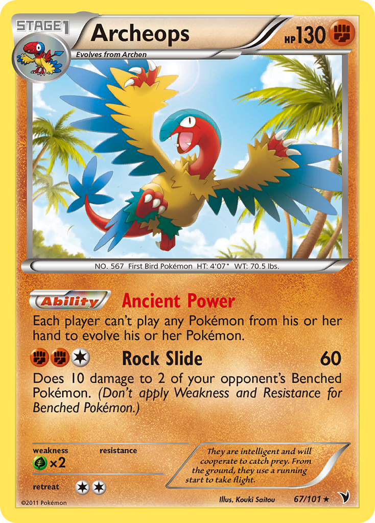 Archeops 67/101 Rare card from Noble Victories