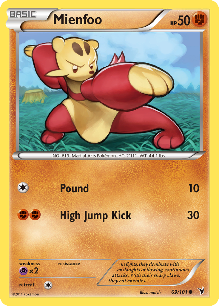 Mienfoo 69/101 Common card from Noble Victories