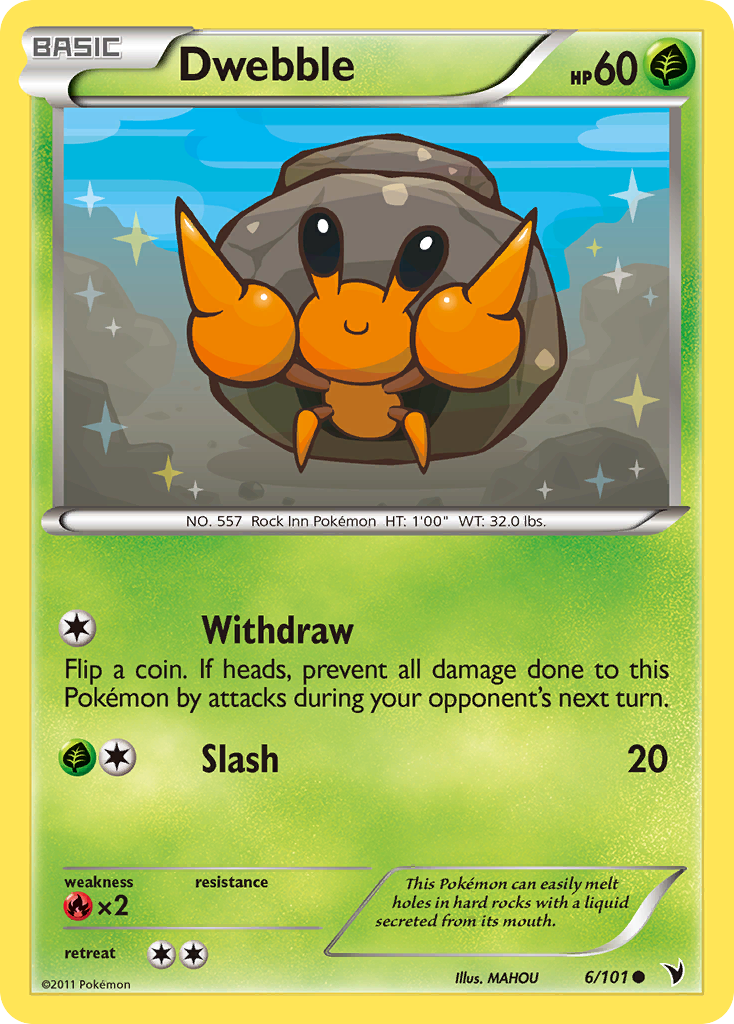 Dwebble 6 Common card from Noble Victories