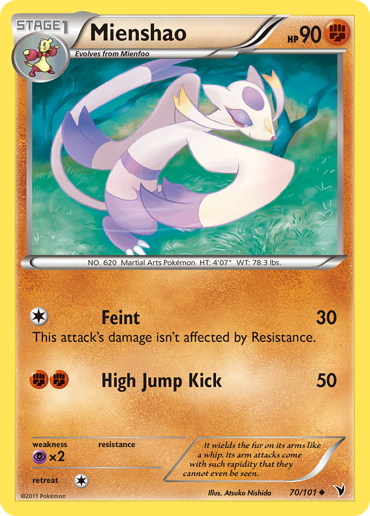 Mienshao 70/101 Uncommon card from Noble Victories