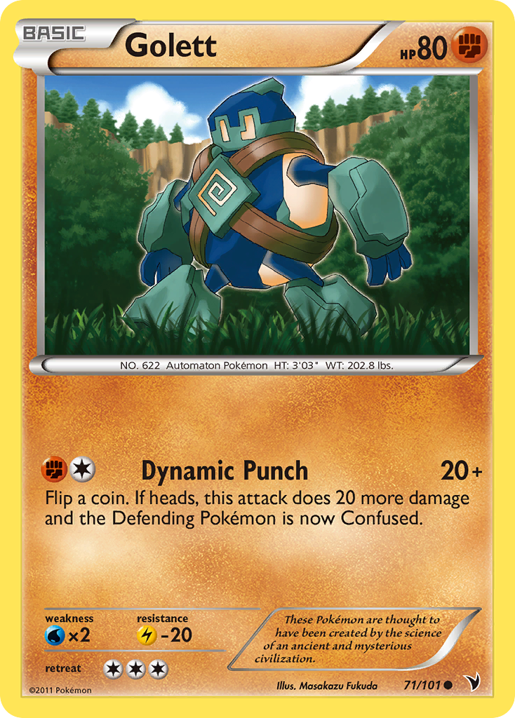 Golett 71/101 Common card from Noble Victories