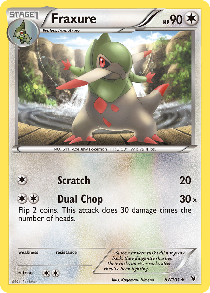 Fraxure 87 Uncommon card from Noble Victories