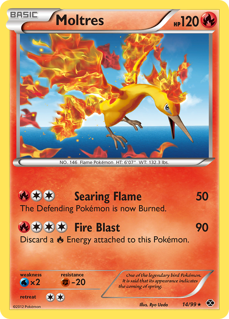 Moltres 14 Rare Holo card from Next Destinies