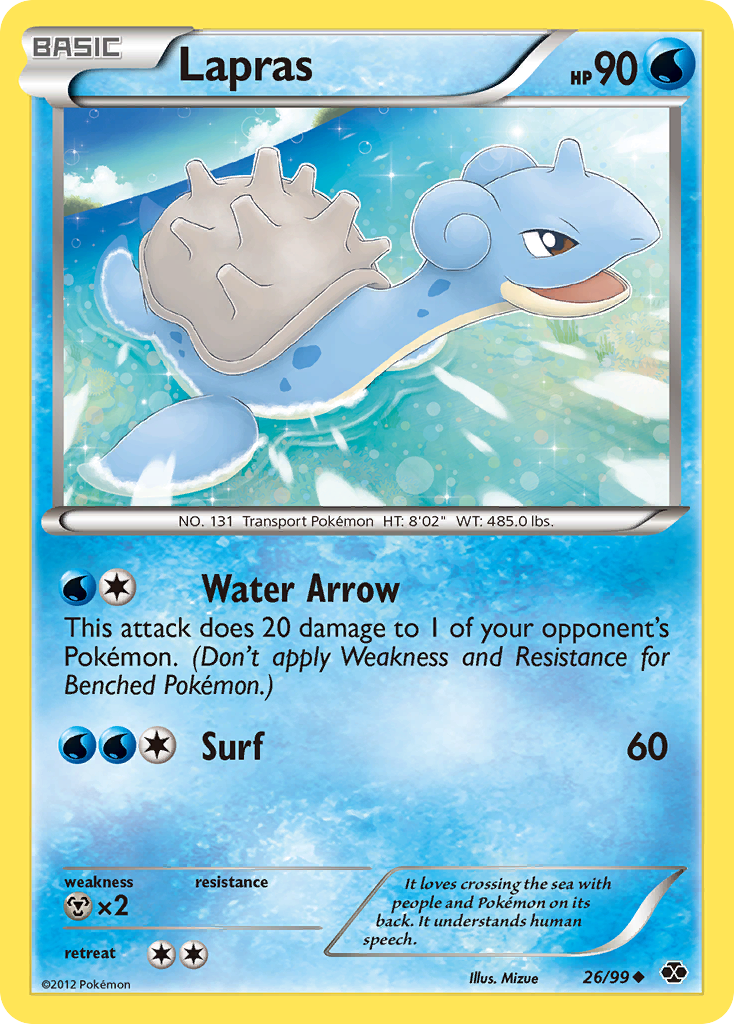 Lapras 26 Uncommon card from Next Destinies