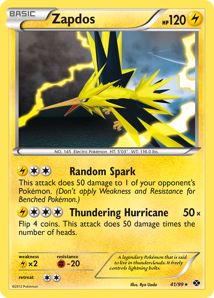 Zapdos 41 Rare Holo card from Next Destinies