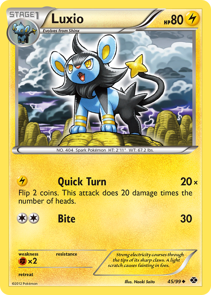Luxio 45/99 Uncommon card from Next Destinies