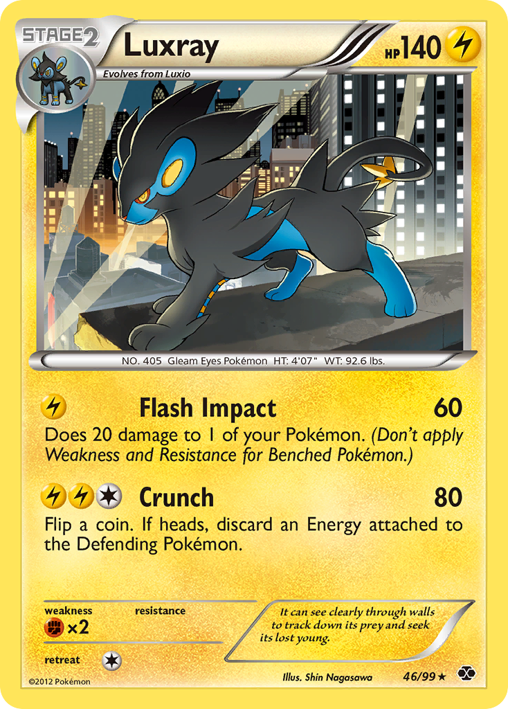 Luxray 46 Rare Holo card from Next Destinies