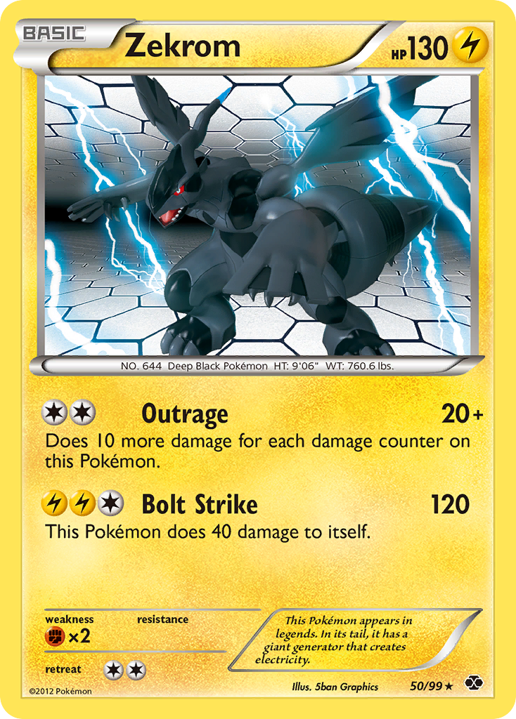 Zekrom 50/99 Rare card from Next Destinies