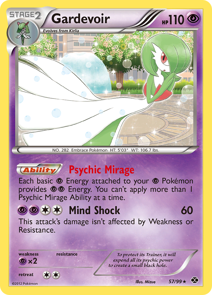Gardevoir 57 Rare Holo card from Next Destinies
