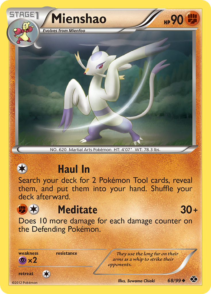 Mienshao 68 Uncommon card from Next Destinies