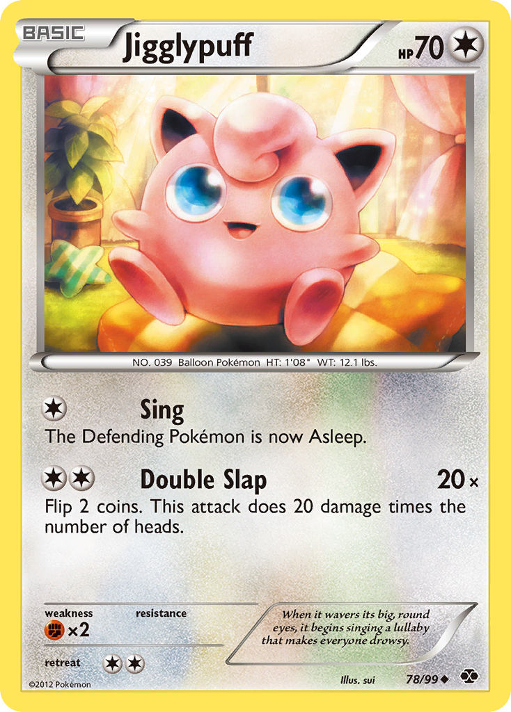 Jigglypuff 78/99 Uncommon card from Next Destinies