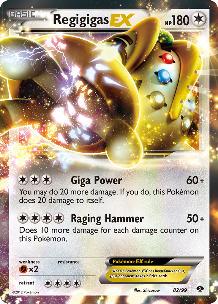 Regigigas-EX 82/99 Rare Holo EX card from Next Destinies