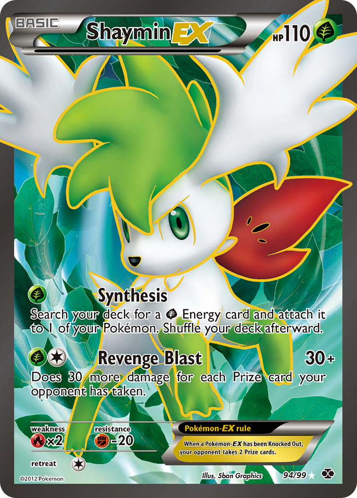 Shaymin-EX 94/99 Rare Ultra card from Next Destinies