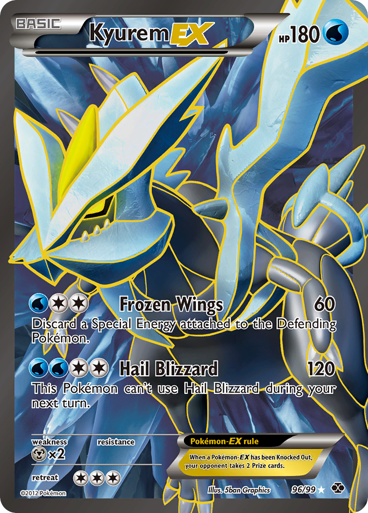 Kyurem-EX 96 Rare Ultra card from Next Destinies