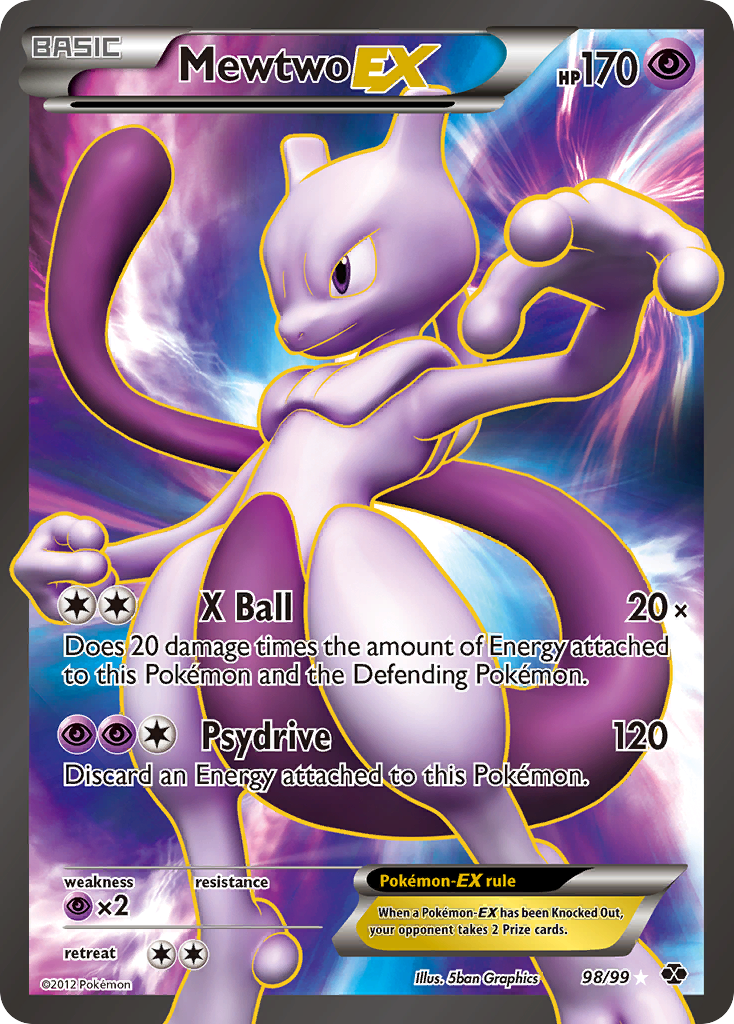 Mewtwo-EX 98 Rare Ultra card from Next Destinies