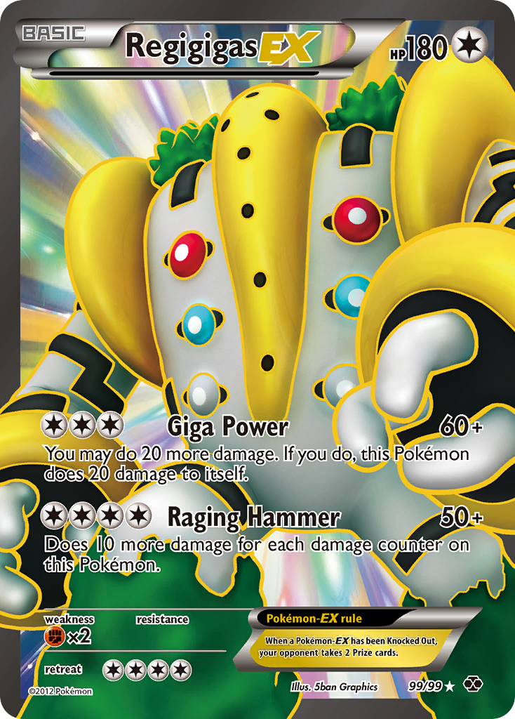 Regigigas-EX 99 Rare Ultra card from Next Destinies