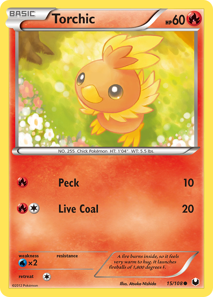 Torchic 15 Common card from Dark Explorers