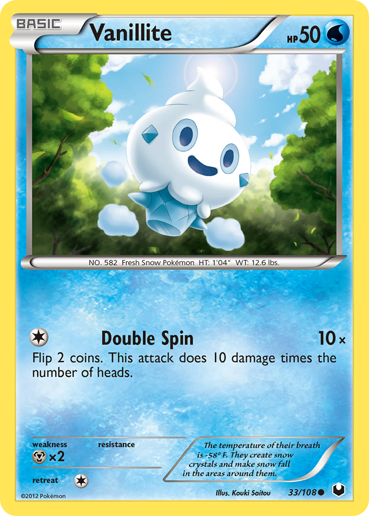Vanillite 33/108 Common card from Dark Explorers